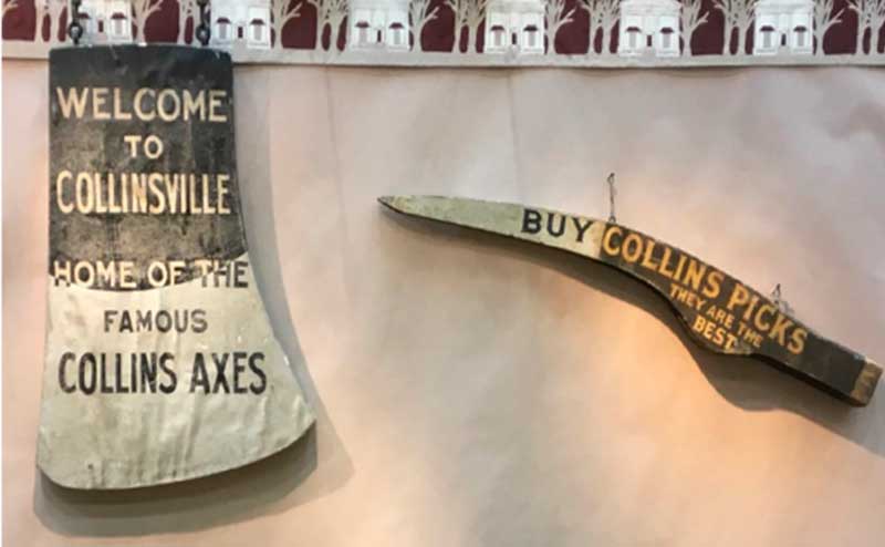 2 Colinsville Axe Factory signs