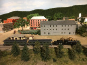 Landscape with model buildings