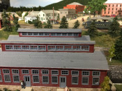 Model railroad factory building