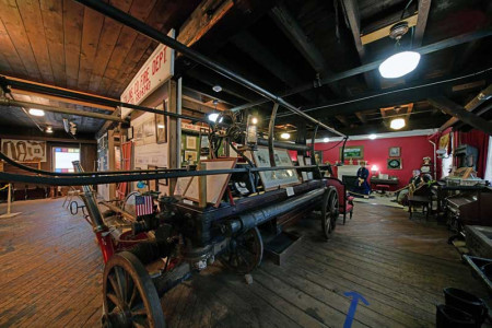 1854 Button Fire Engine pulled by Men